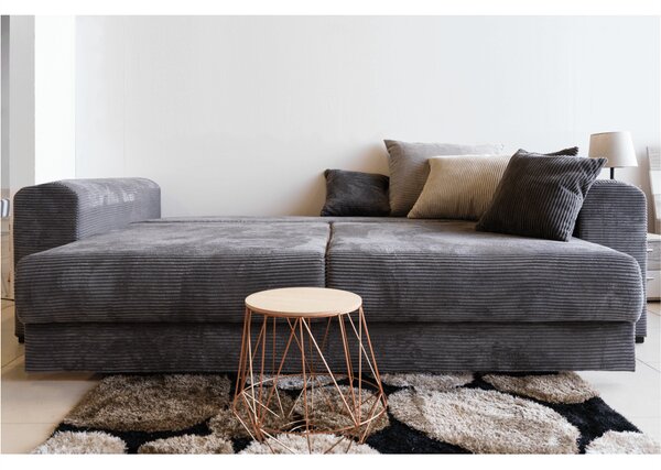 KONDELA Canapea foarte spaţioasă, gri/gri deschis/bej, GILEN BIG SOFA