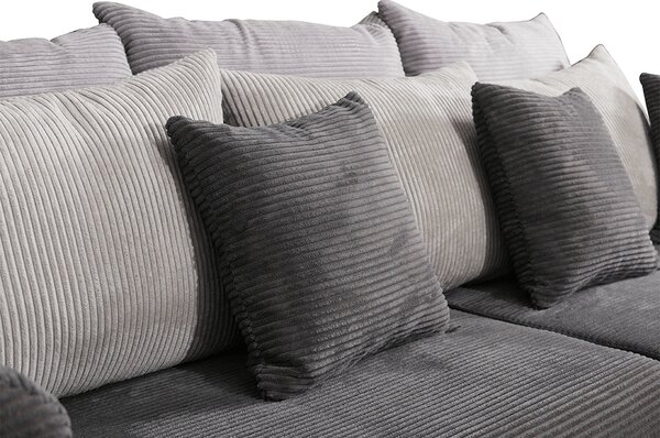 KONDELA Canapea foarte spaţioasă, gri/gri deschis/bej, GILEN BIG SOFA