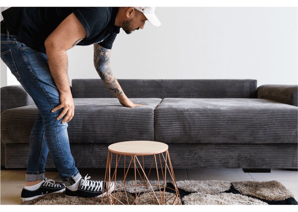 KONDELA Canapea foarte spaţioasă, gri/gri deschis/bej, GILEN BIG SOFA