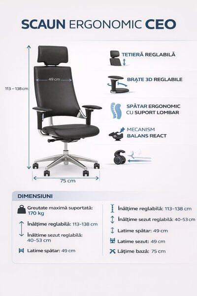 Scaun directorial CEO, Rosu stofa contract
