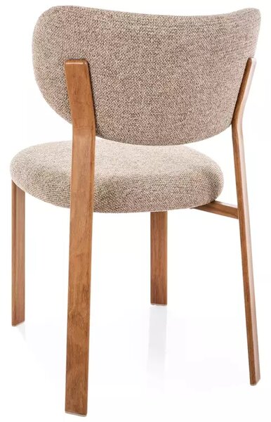 Scaun de dining tapitat ROVENI, stejar/bej