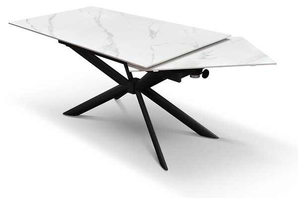 Masă Paris Rotativă extensibilă, ceramică-picior metalic 160 cm/90 cm/ 76 cm