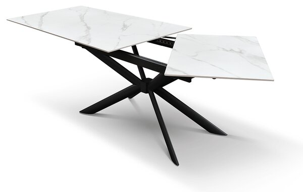 Masă Paris Rotativă extensibilă, ceramică-picior metalic 160 cm/90 cm/ 76 cm