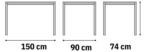 Masa Martin terasa, 150/90 cm, ratan sintetic