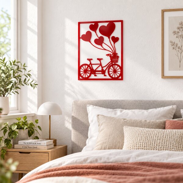 Tandemul Dragostei – Decorațiune de perete NOOT din plexiglas roșu, 24 x 32 cm