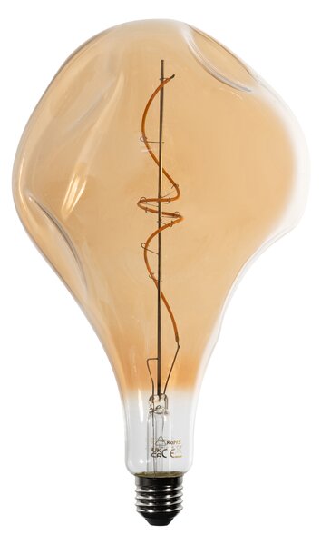 Bec LED E27 dimabil cu filament spiralat PS160 chihlimbar 6W 340 lm 1800K