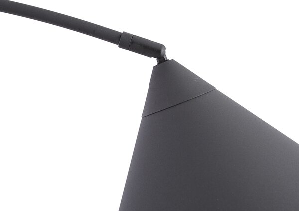 Lampă de podea retro neagră cu interior alb - Triangolo