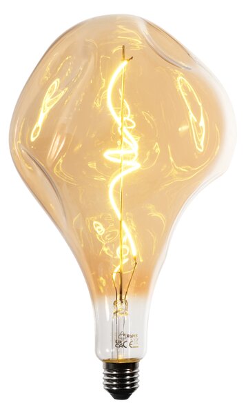 Bec LED E27 dimabil cu filament spiralat PS160 chihlimbar 6W 340 lm 1800K
