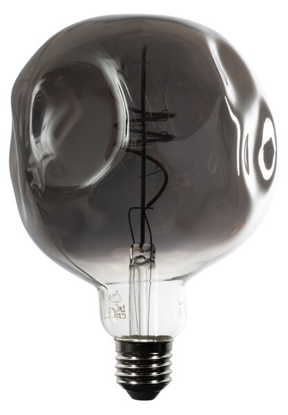 Bec LED E27 dimabil cu filament spiralat G125 argintiu oglindă 4W 75 lm 1800K