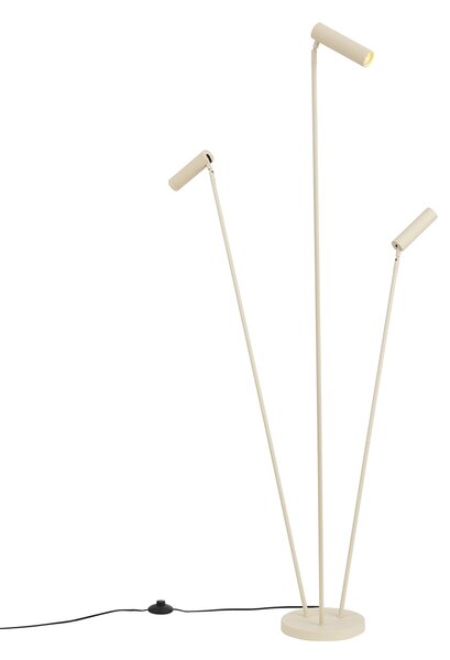 Lampă de podea modernă bej cu 3 lumini GU10 35mm - Thomas
