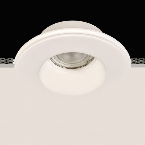 ACB ILUMINACIÓN Yota - Spot halogen încastrat din gips, Alb, Camera de zi / sufragerie, Piatră, Modern, Corpuri de iluminat încastrate rotunde