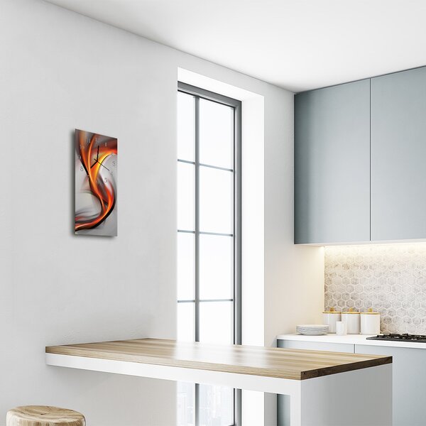 Ceas de perete din sticla vertical Culoare Art Abstracție