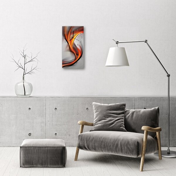 Ceas de perete din sticla vertical Culoare Art Abstracție