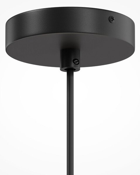 Maytoni lampă suspendată Bergamo, alb/negru, Ø 50 cm, lenjerie, reglabil, Alb, Camera de zi / sufragerie, Țesătură / Textil