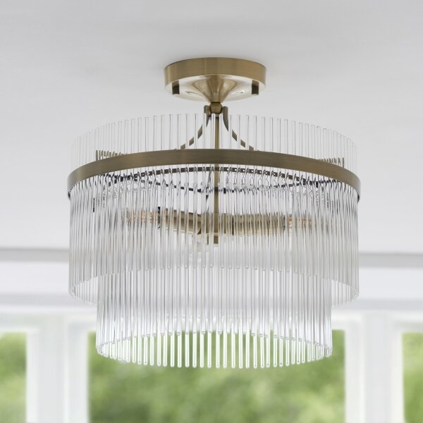 Lustră aplicată Endon 112575 MARIETTA 3xE14/7W/230V alamă/transparent