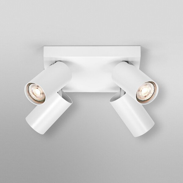 OSRAM Spot de tavan OCTAGON PLATE, alb, 4 becuri, GU10-LED, 927, reglabil, Alb, Camera de zi / sufragerie, Metal, Modern