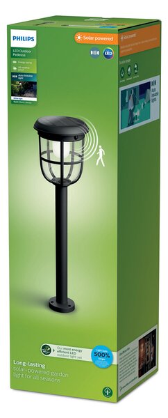 Philips Lumina solară cu LED-uri LED Radii, Negru, Plastic, Modern