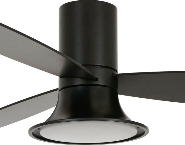 Ventilator de tavan Flusso cu lumină, negru, 132 cm, silențios, model Beacon Beacon Lighting, Flusso, reglabil, Negru, Camera de zi, Lemn, Modern