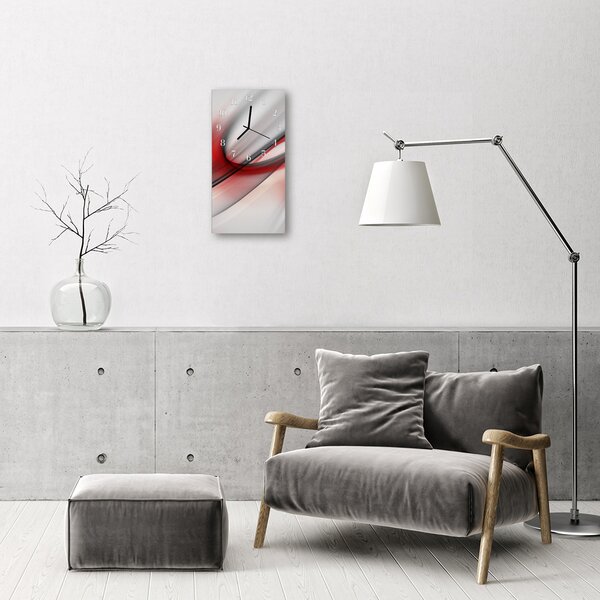 Ceas de perete din sticla vertical linii de culoare Art abstractizare