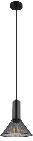 Lustră pe cablu JEDD 1xE27/60W/230V negru Globo 15648H1
