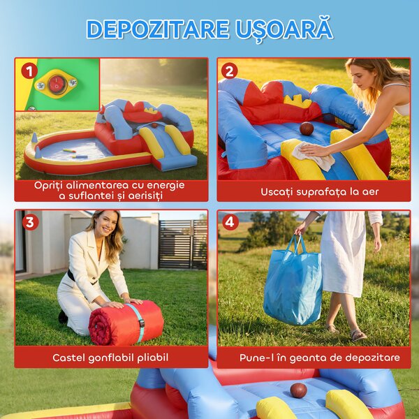 AIYAPLAY castel gonflabil sărituri | Aosom Romania