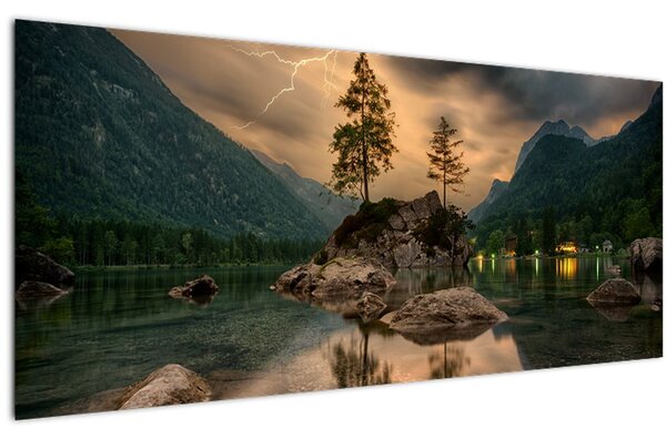 Tablou - lacul în munți (120x50 cm)