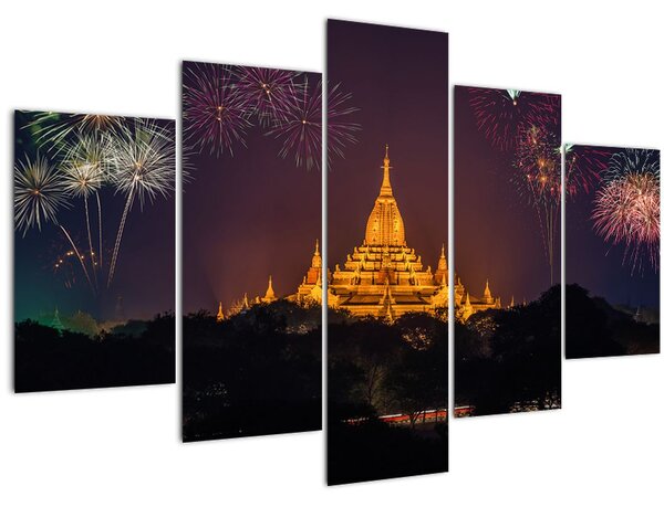 Tablou cu artificii în Asia (150x105 cm)