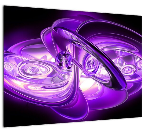 Tabloul fractalilor în violet (70x50 cm)
