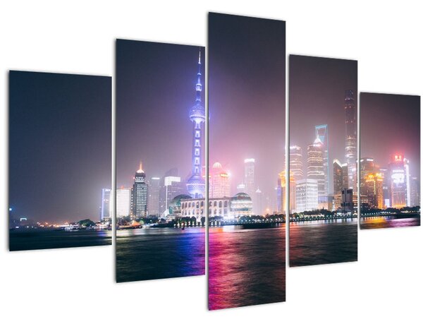Tabloul Shangai nocturn (150x105 cm)