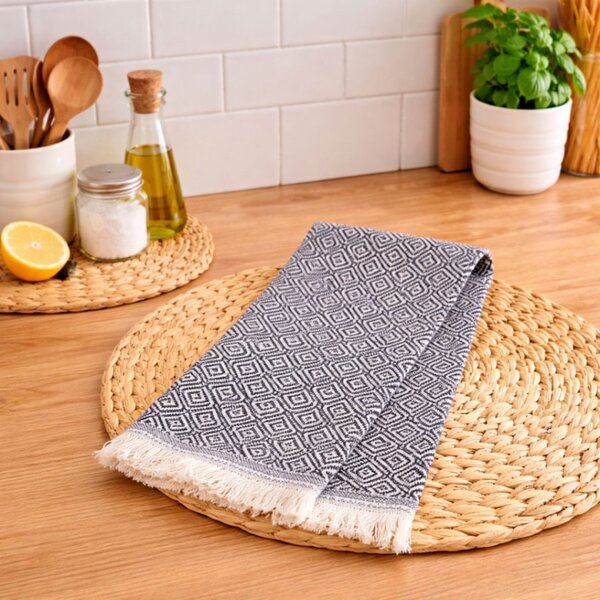 Prosop bucatarie bumbac 100% peshtemal, 30x50cm, Colored gri antracit
