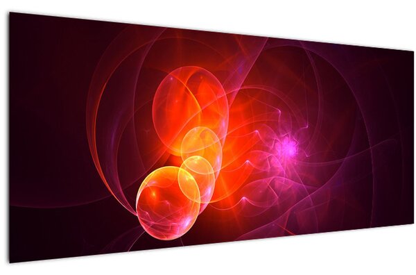 Tabloul modern cu abstracțiune roz (120x50 cm)