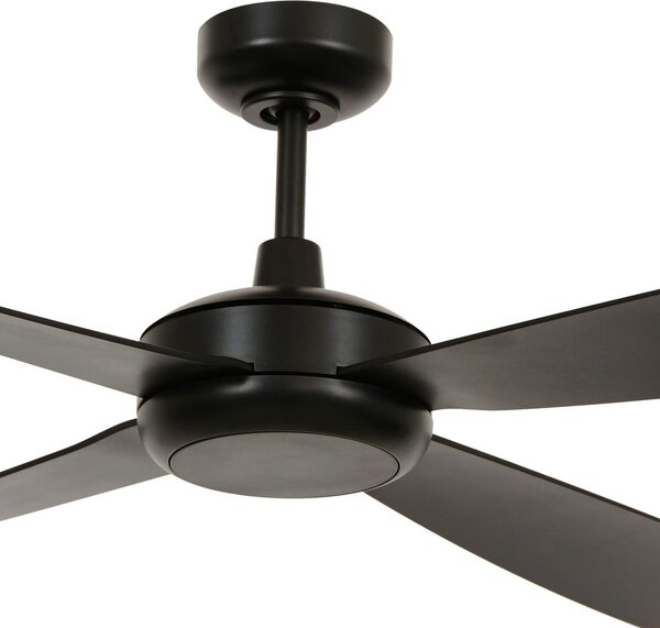 Ventilator de tavan Slipstream cu lumină, negru, silențios - Beacon Beacon Lighting, Slipstream, reglabil, Negru, Camera de zi, Plastic, Modern