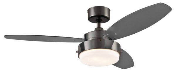 Ventilator de tavan Alloy cu lumină, negru, silențios, Westinghouse Westinghouse, ALLOY, Negru, Camera de zi, Metal, Modern