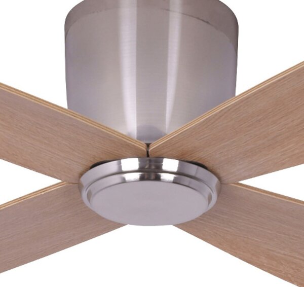 Ventilator de tavan Fraser, crom/teak, DC, silențios, Ø 132 cm - Beacon Beacon Lighting, Fraser, Lemn, Camera de zi, Lemn, Modern