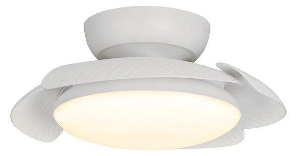 Ventilator de tavan cu LED Aloha, alb, motor DC silențios, CCT - Mantra Mantra Iluminación, Aloha, reglabil, Alb, Camera de zi, Plastic, Modern