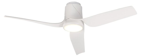 Ventilator de tavan cu LED-uri Ushuaia, alb, silențios, cu curent continuu Mantra Iluminación, Ushuaia, reglabil, Alb, Camera de zi, Plastic, Modern
