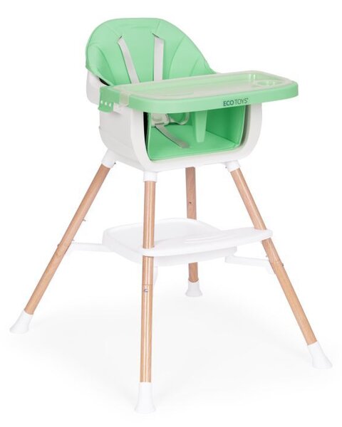 Scaun de masă pentru copii 2in1 cu contor reglabil Gri