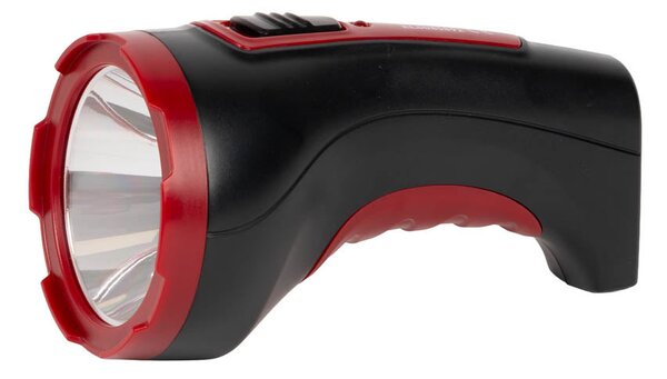 Lanterna Reincarcabila Erste Kimy 5W LED, Lumina Puternica Camping, Design Ergonomic Rosu IP20, Ideala pentru Urgente, Acumulator Rapid Integrat