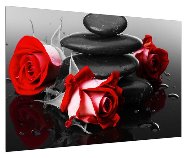 Tablou cu trandafir (90x60 cm)