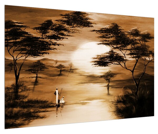 Tablou cu peisaj african (90x60 cm)