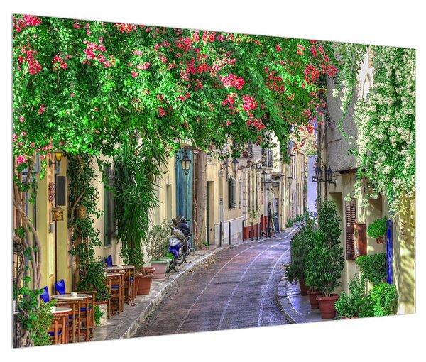 Tablou cu străzii mediteraneene de vară (90x60 cm)