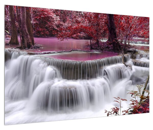 Tablou cu cascade de toamnă (90x60 cm)
