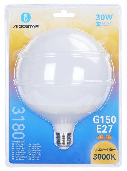 Bec LED G150 E27/30W/230V 3000K - Aigostar