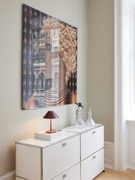 Halo Design 800834 – Lampă de masă HYGGE LED, dimabilă și reîncărcabilă, 3W, baterie 4000 mAh, IP54, vișinie