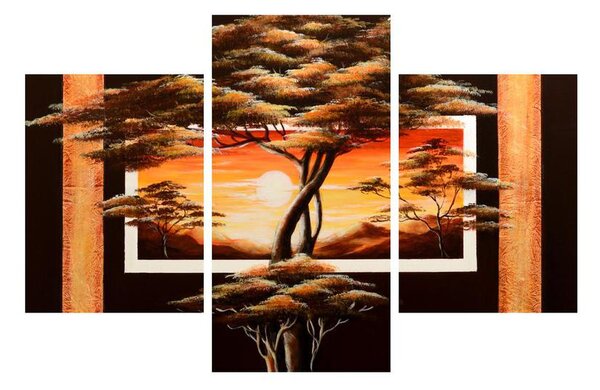 Tablou cu copaci în savana (90x60 cm)