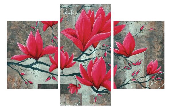 Tablou cu flori roșii (90x60 cm)