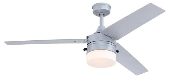 7316540 Ventilator cu lumină argintiu/negru IP44 - Westinghouse Westinghouse, 7316540, Metalic, Camera de zi, Plastic, Modern