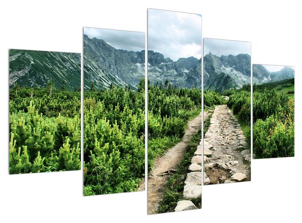 Tablou cu peisaj montan (150x105 cm)