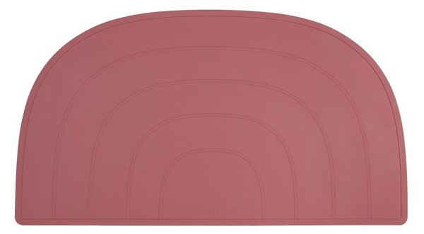 Suport din silicon pentru masă Kindsgut Rainbow, 48 x 25 cm, roz închis