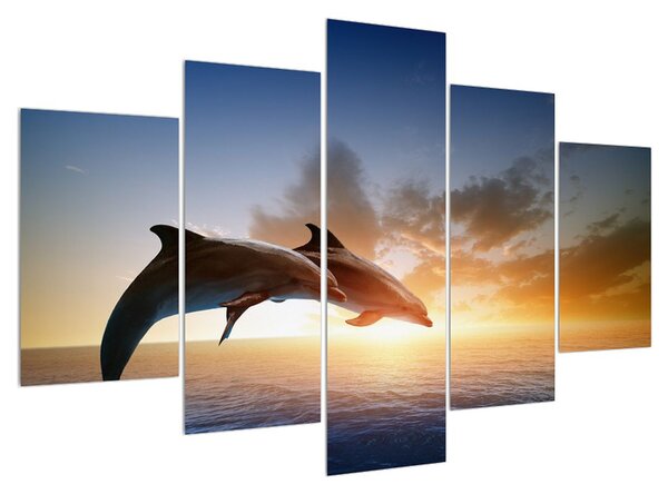 Tablou cu delfinii (150x105 cm)